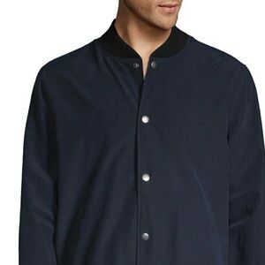 PAIGE Men's Elliot Bomber Jacket in Navy size M